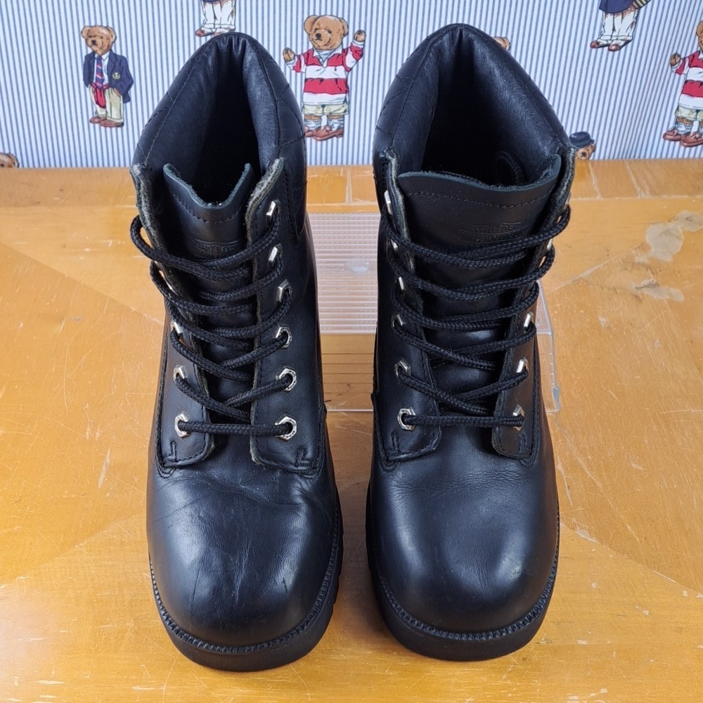 Harley-Davidson Women's 6.5 Cruise Control black leather lace up ankle boots - Picture 2 of 9